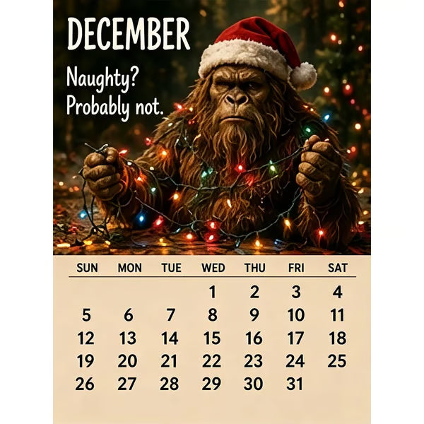 2027 Bigfoot Wall Calendar – Funny & Unique Gift Design