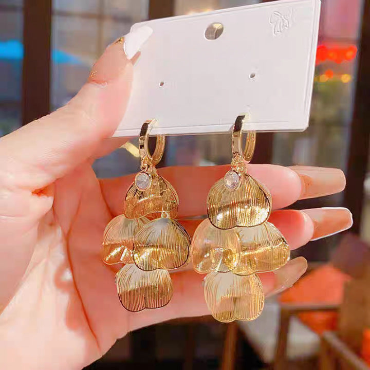 🍀Women’s Layered Leaf Hoop Dangle Earrings✨