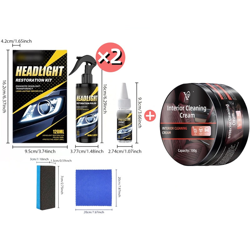 Restore Headlight Clarity Instantly! No-Sanding Polish Kit
