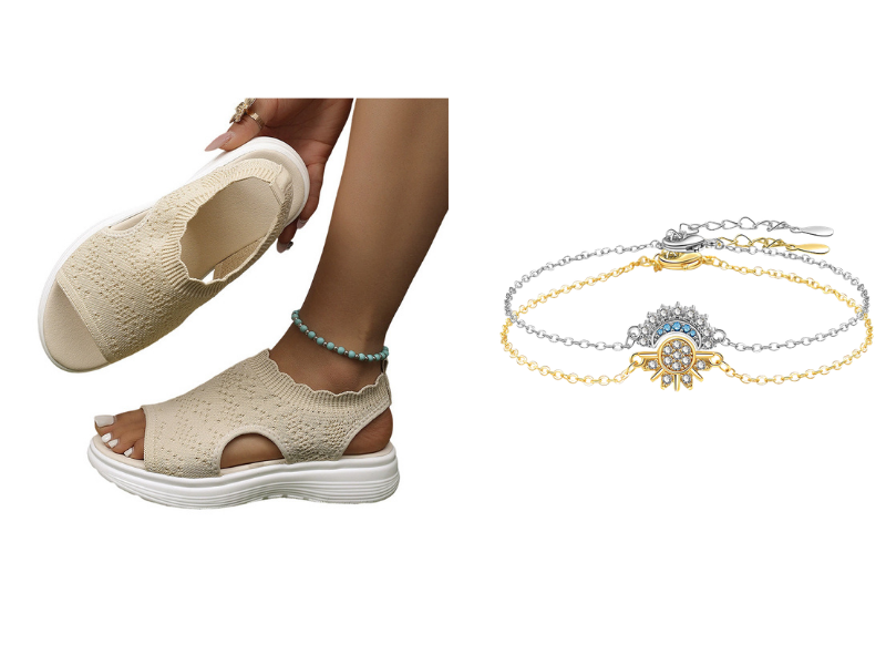 Women's Breathable Knit Platform Sandals👡 Air-permeable knit upper, cushioned sole & lightweight comfy summer footwear🇬🇧 ✨