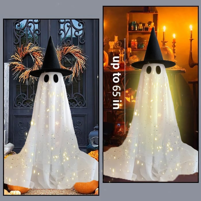 Glow Up Halloween Instantly! No-Cord 5ft LED Ghost Decoration