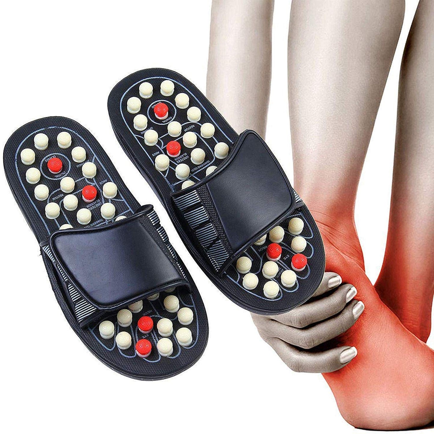 Stimulate the tibia to improve blood circulation🏃♀️Acupressure and Magnetic Therapy Slippers 🔥