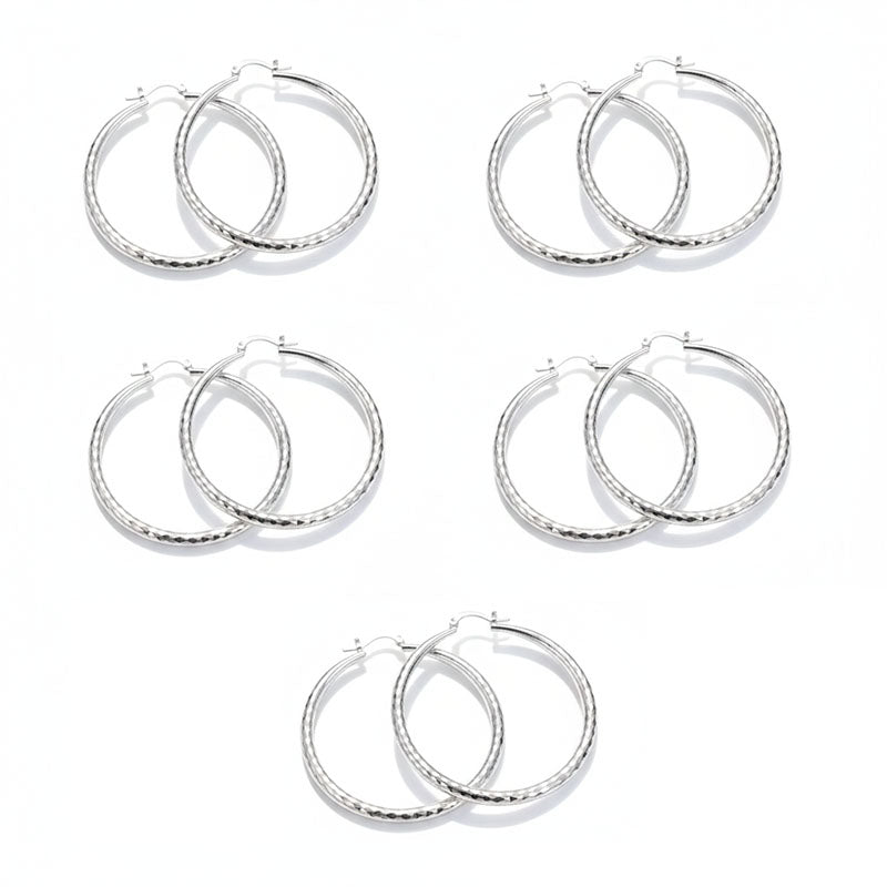 ✨BUY 1 GET 1 FREE🔥Diamond-Cut Hoop Earrings for Women👑