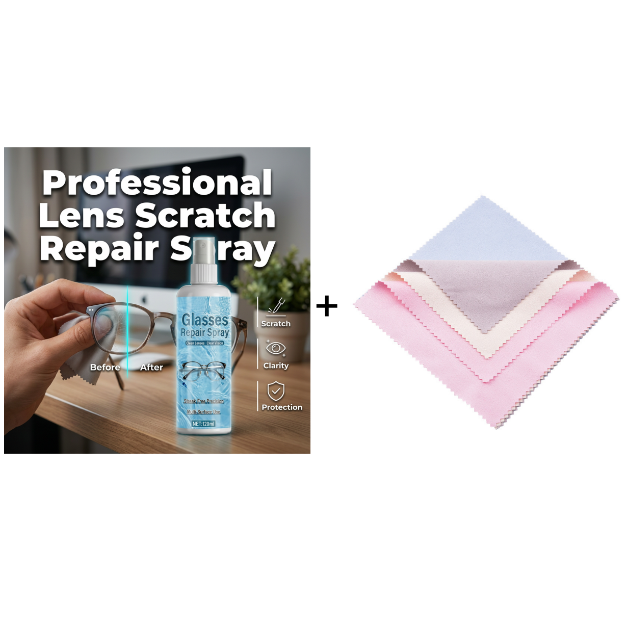 Lens Scratch Repair Spray 👓✨ – Micro-Scratch Remover, Streak-Free, Safe on Coatings