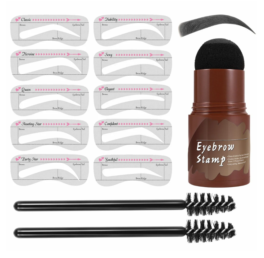 Shape Perfect Brows Instantly! Waterproof Eyebrow Stamp & Stencil Kit