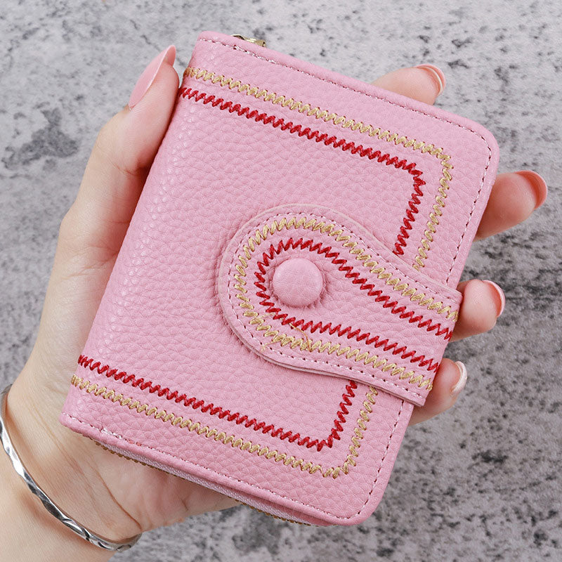 🔥Big Sale-50% Off❤️🔥Women's Short Zipper Multi-Card Pocket Wallet