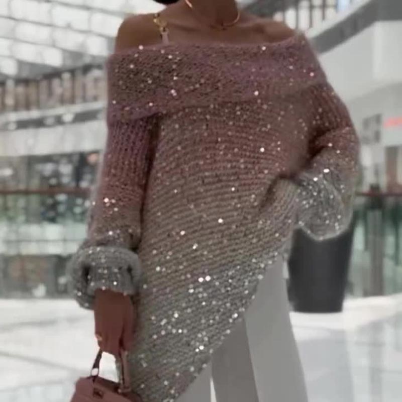 🔥2025 NEW SALES - 50% OFF🔥Women's Off-Shoulder Cozy Loose Sweater