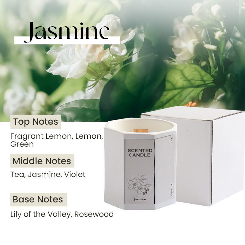 Smokeless Scented Candle with Wood Wick