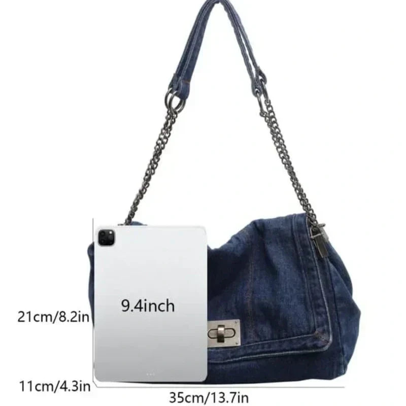 🔥 50% OFF! ⏰Retro Large Capacity Chain Strap Shoulder Bag