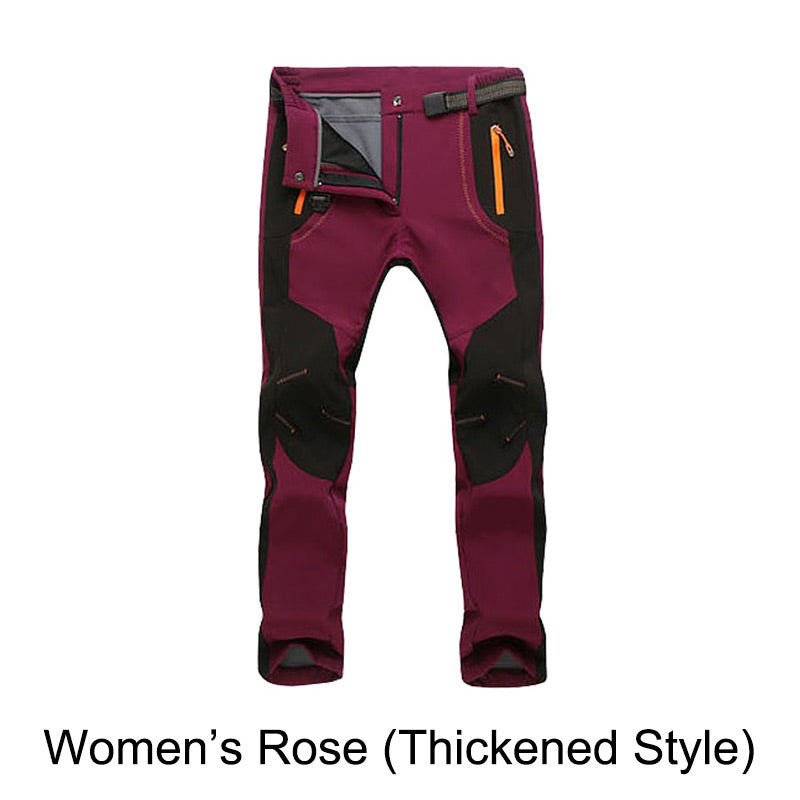 đWindproof Waterproof Warm Elastic Waist Hiking Pantsđ„Waterproof and insulated
