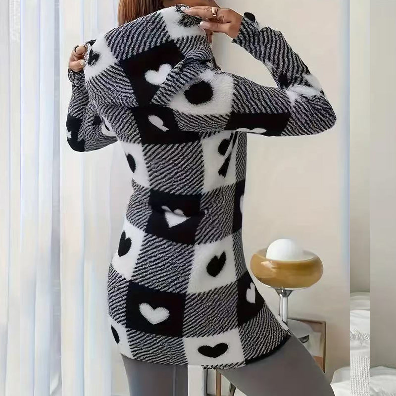 ✨FREE SHIPPING✨|🔥Hot Sale Offers-Women's Plaid Zip-Up Hooded Jacket