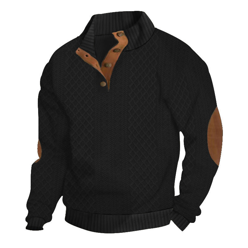 🔥Men's Textured Jacquard Collared Sweatshirt - BUY 2 FREE SHIPPING