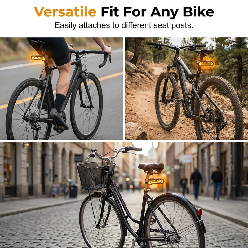 Signal Turns Instantly! Wireless Bike Turn Signal Light with Remote