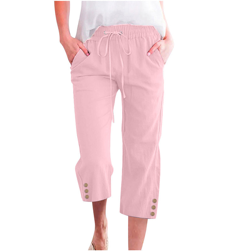 ๐ธ Drawstring Capris โ Pockets & Breathable Comfort