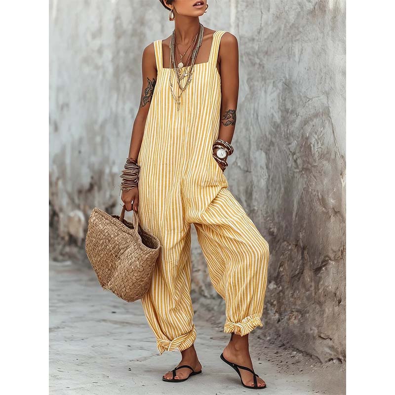 ๐ 50% OFF NOW! Relaxed Striped Jumpsuit โ Breathable, Effortless Summer Style