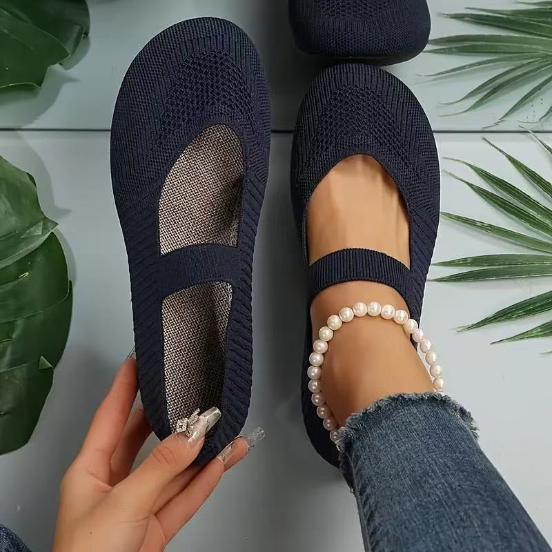 50% OFF 🔥Cloud-Soft Knit Flats – Anti-Slip, All-Day Coolness