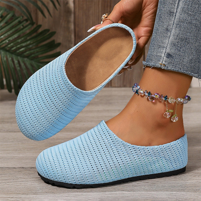 Breathable Knit Mules – Lightweight Slip-On & Cushioned Sole