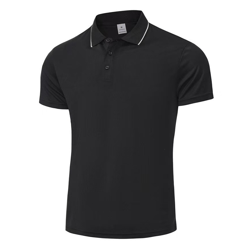 Men's Breathable Slim-Fit Polo – Contrast Collar