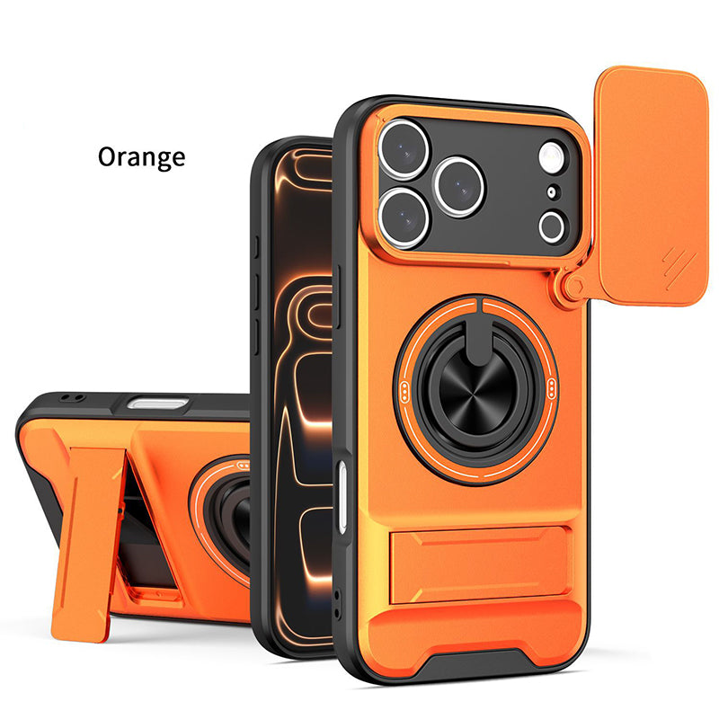 Protect Privacy Instantly! 360° Ring Stand Magnetic Phone Case