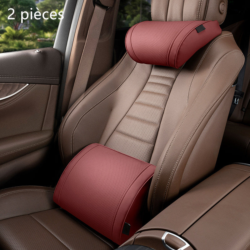 🚗Ergonomic Headrest and Lumbar Support Set for Car Seats