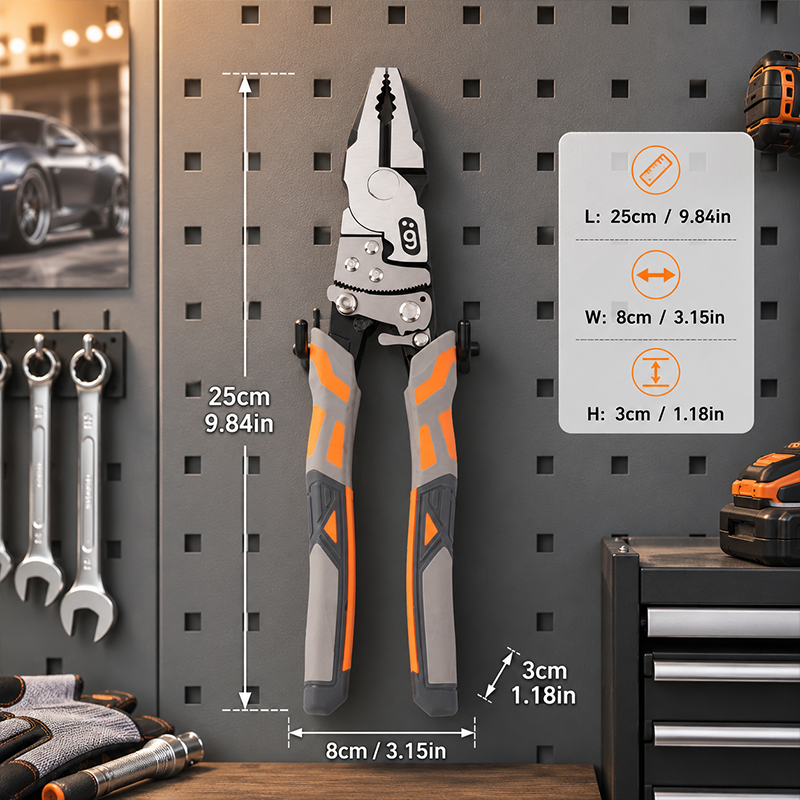 Cut Wire Effortlessly! Self-Locking Ratchet Lineman's Pliers