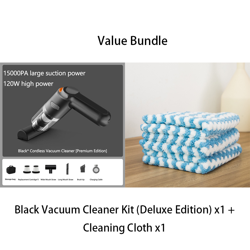 10000Pa Cordless Handheld Vacuum – Washable Filter & Multi-Nozzle Kit