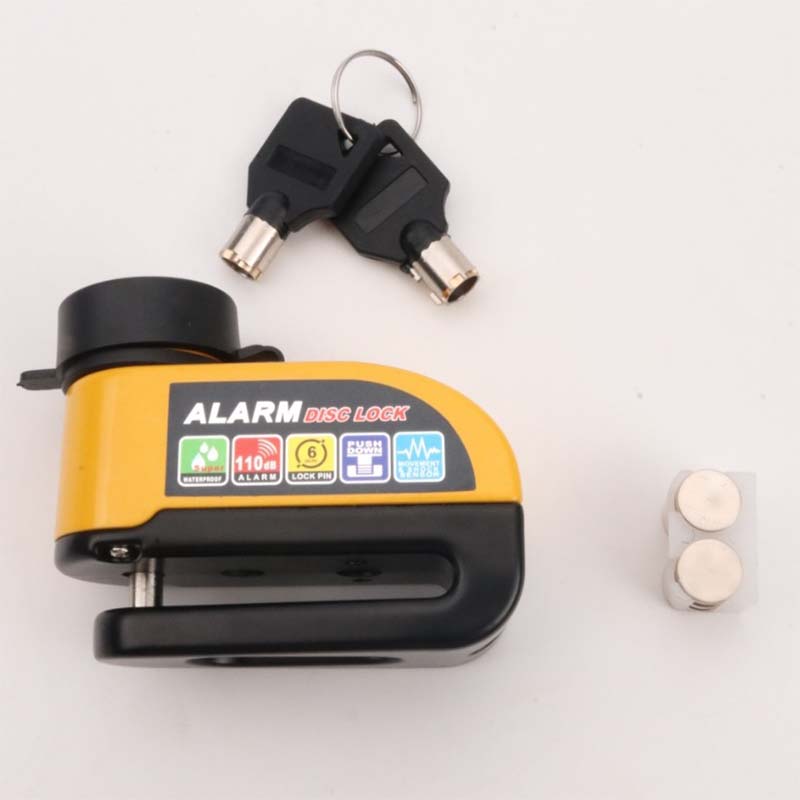 Secure Your Motorcycle Instantly! 110dB Alarm Disc Lock