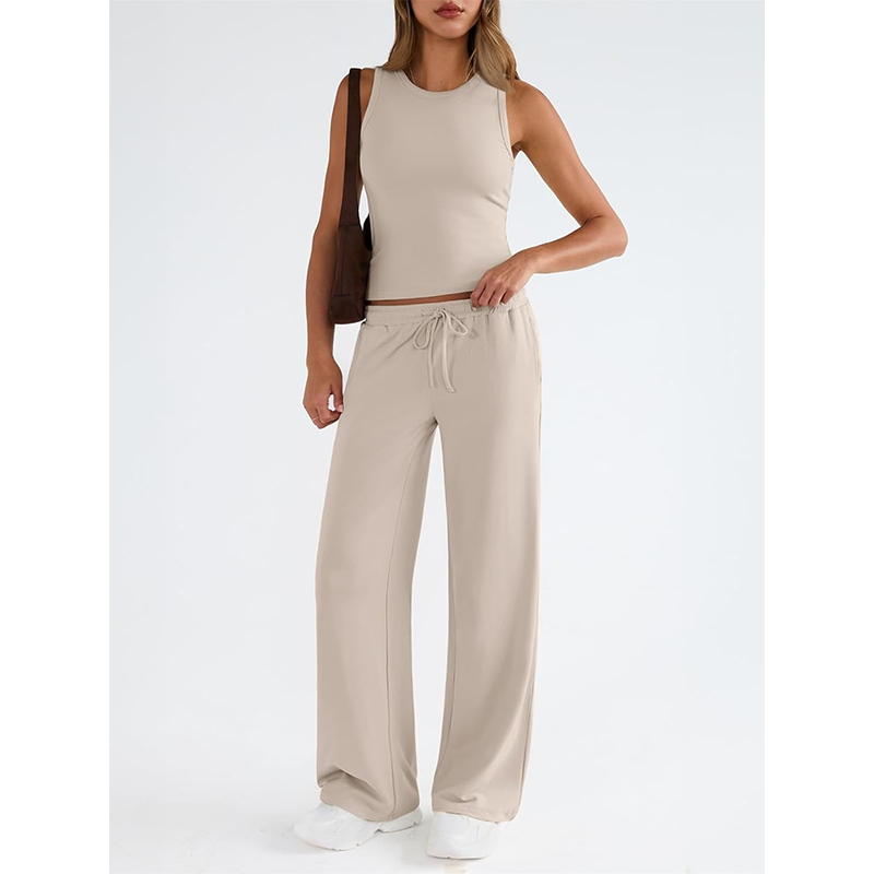 Two-Piece Lounge Set – Flowy Wide-Leg & High-Waist