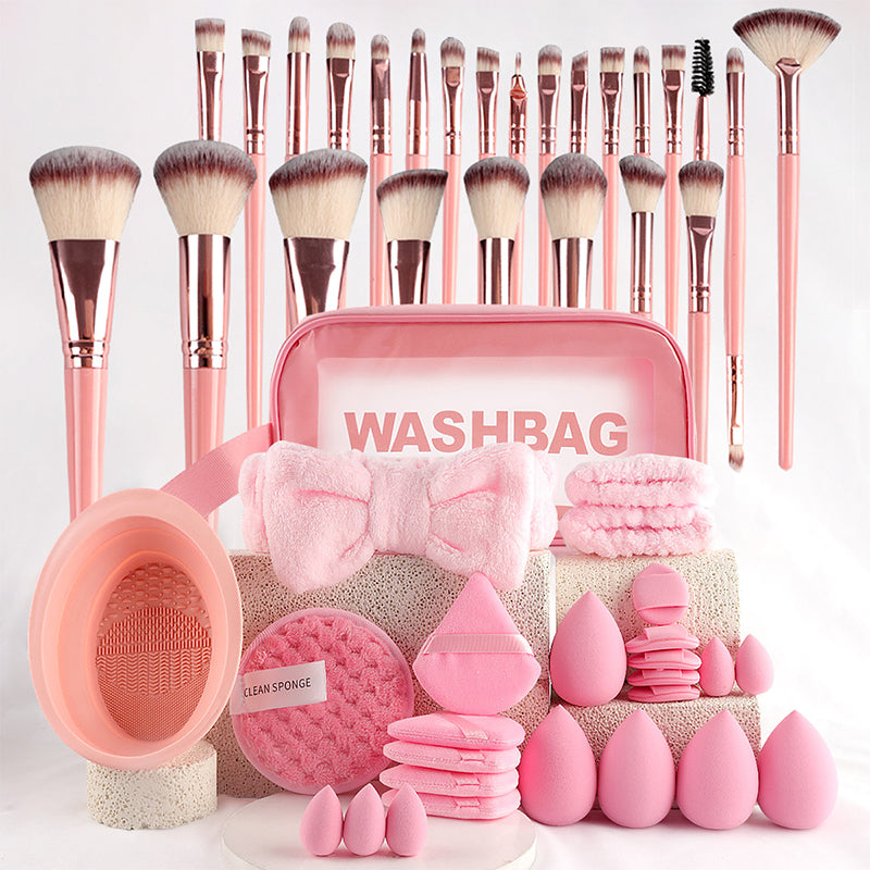 51-Piece Makeup Brush & Sponge Kit – Pro Results, No Patchy Finish