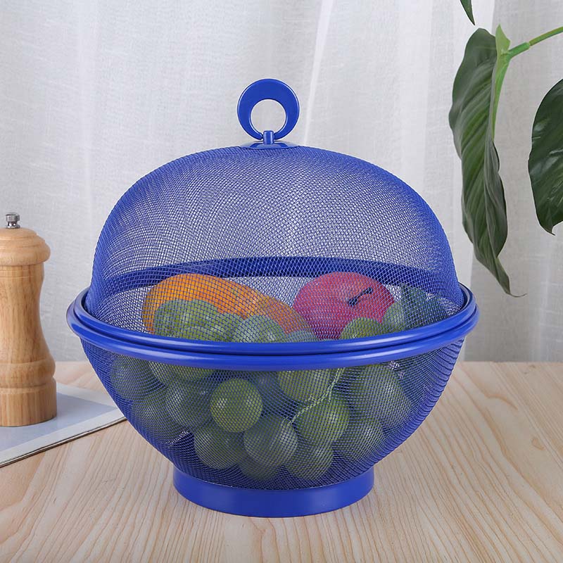Keep Fruit Fresh Instantly! Breathable Mesh Basket with Draining Lid