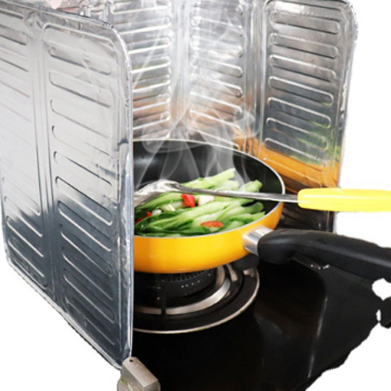 Stop Oil Splatter Instantly! Foldable No-Scrub Stove Shield
