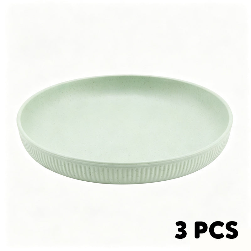 Serve Any Meal Anywhere! Unbreakable Dishwasher-Safe Wheat Plates