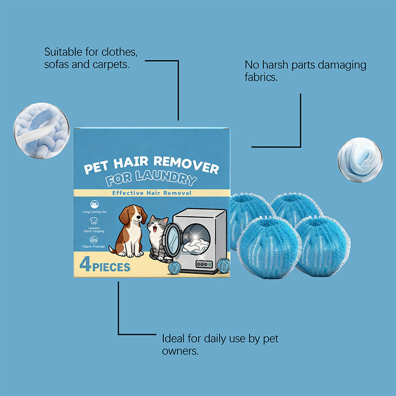 Catch Pet Hair Instantly! No-Snag Reusable Laundry Balls