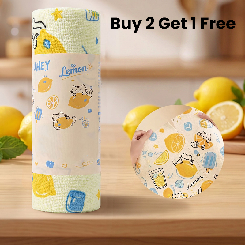 Wipe Spills Instantly! No-Streak Reusable Tear-Off Cleaning Cloths
