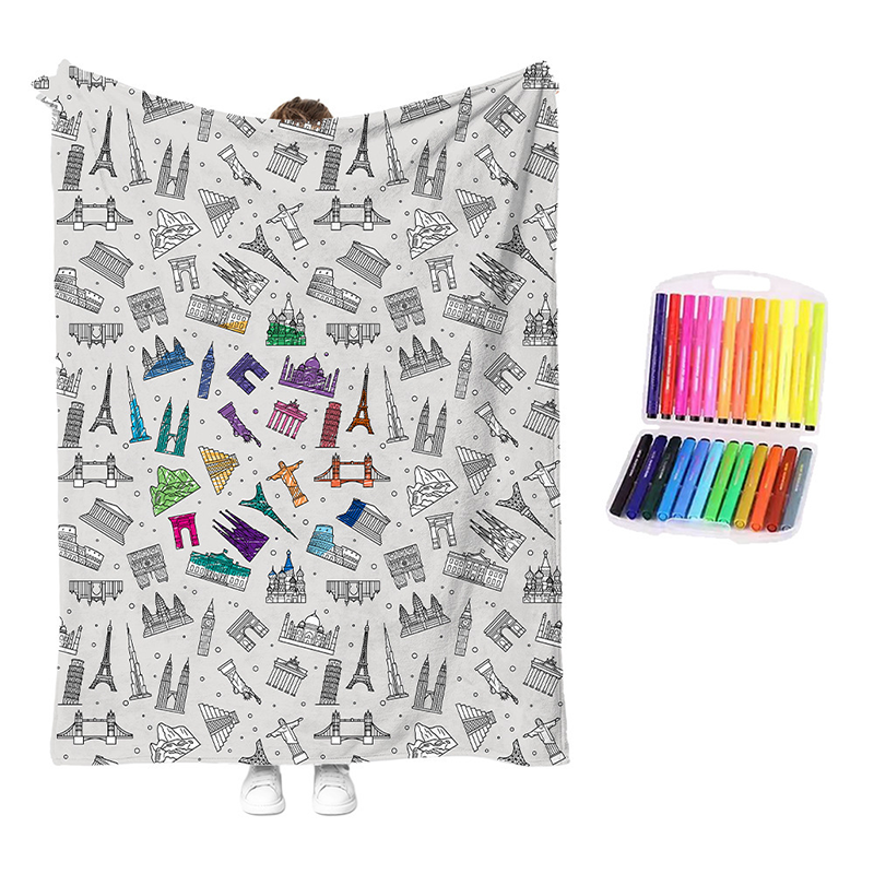 Color & Cuddle Instantly! No-Fade Washable DIY Blanket Kit