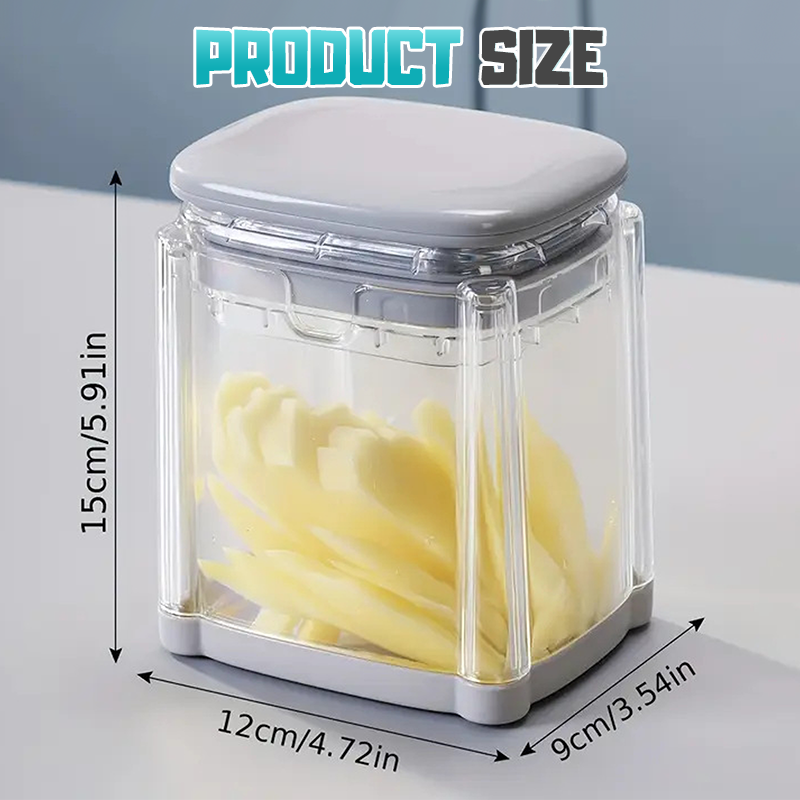 Cut Fries Instantly! No-Mess 4-Blade Container Fry Cutter