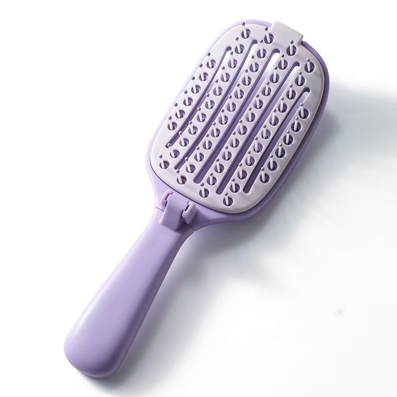 Brush & Fold Instantly! No-Fuss Self-Cleaning Vent Hairbrush
