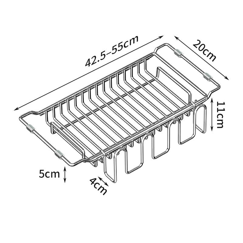 Dry Dishes Instantly! Expandable Stainless Steel Sink Drainer