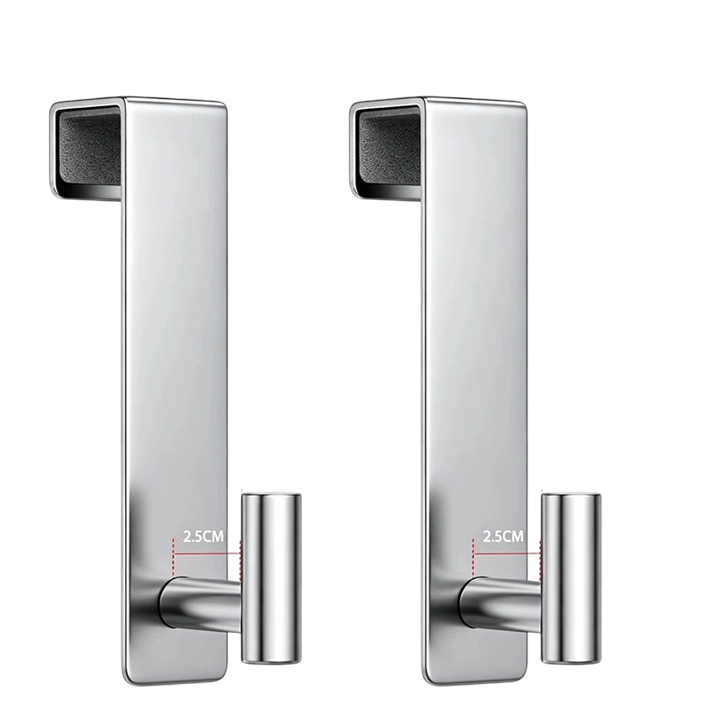 Dry Towels Instantly! No-Drill Extended Glass Shower Door Hooks