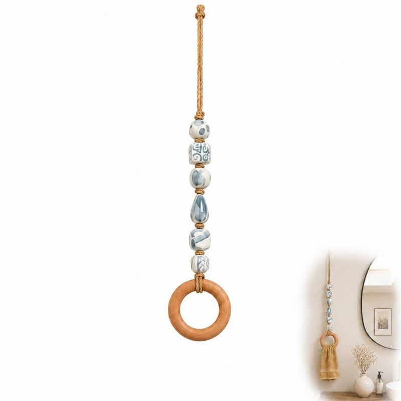 Add Rustic Charm Instantly! Handcrafted Beaded Towel Hanger