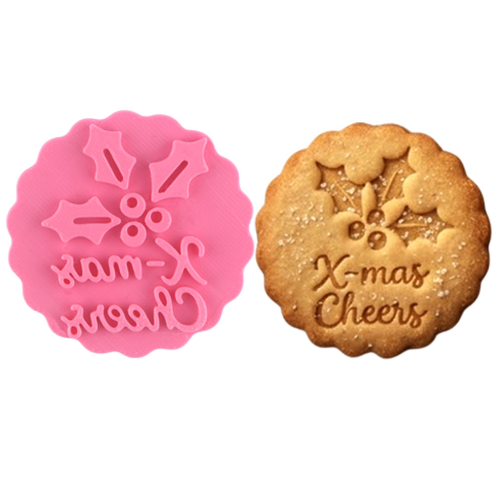 Press Crisp Holiday Cookies Instantly! 10-Shape Christmas Cookie Stamp Set