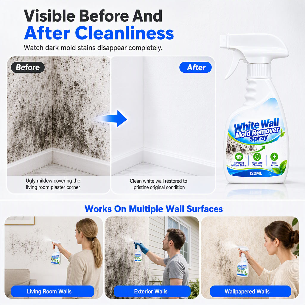 Remove Wall Mold Instantly! Fast-Acting Mildew Remover Spray
