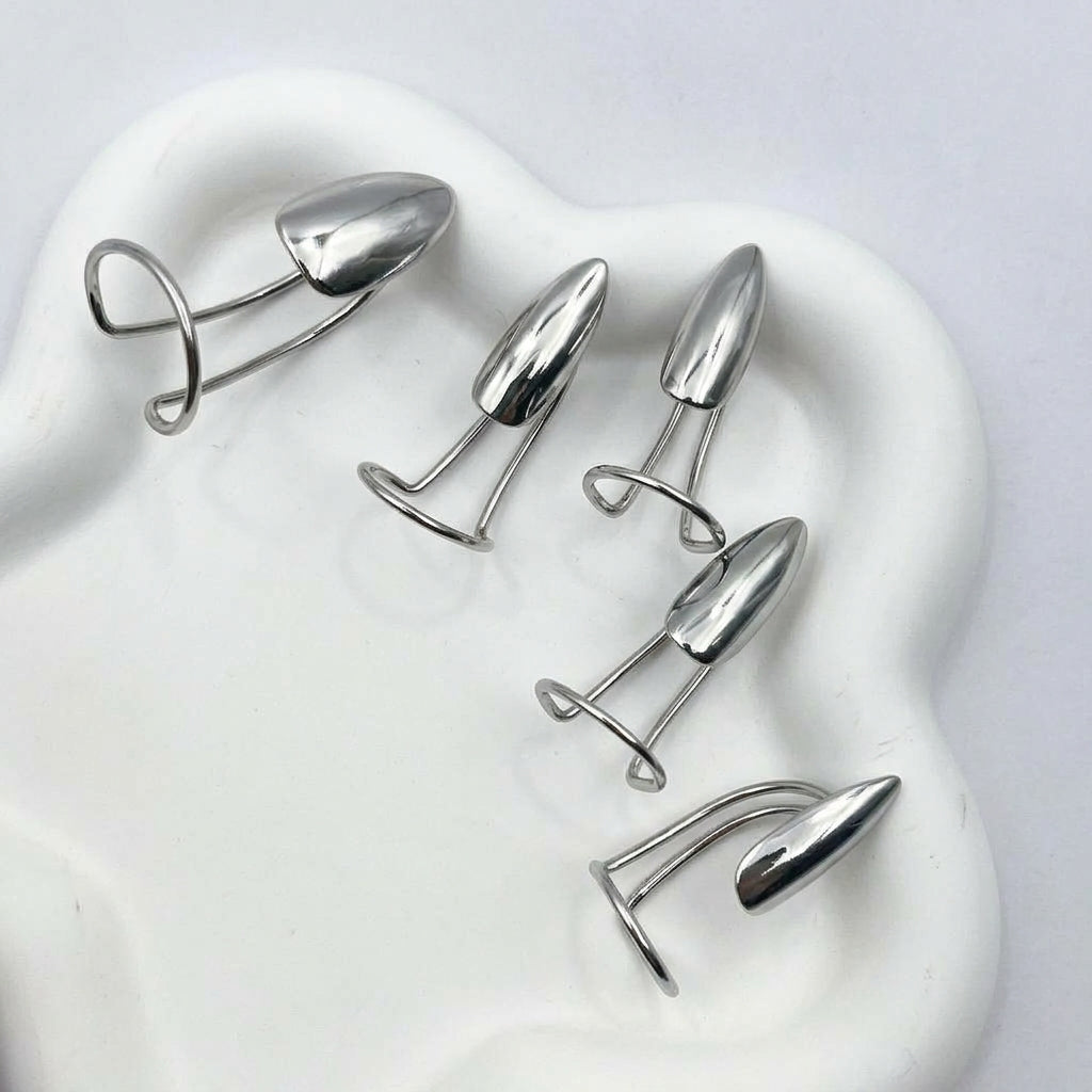 Add Metallic Edge Instantly! Adjustable Fingertip Nail Rings
