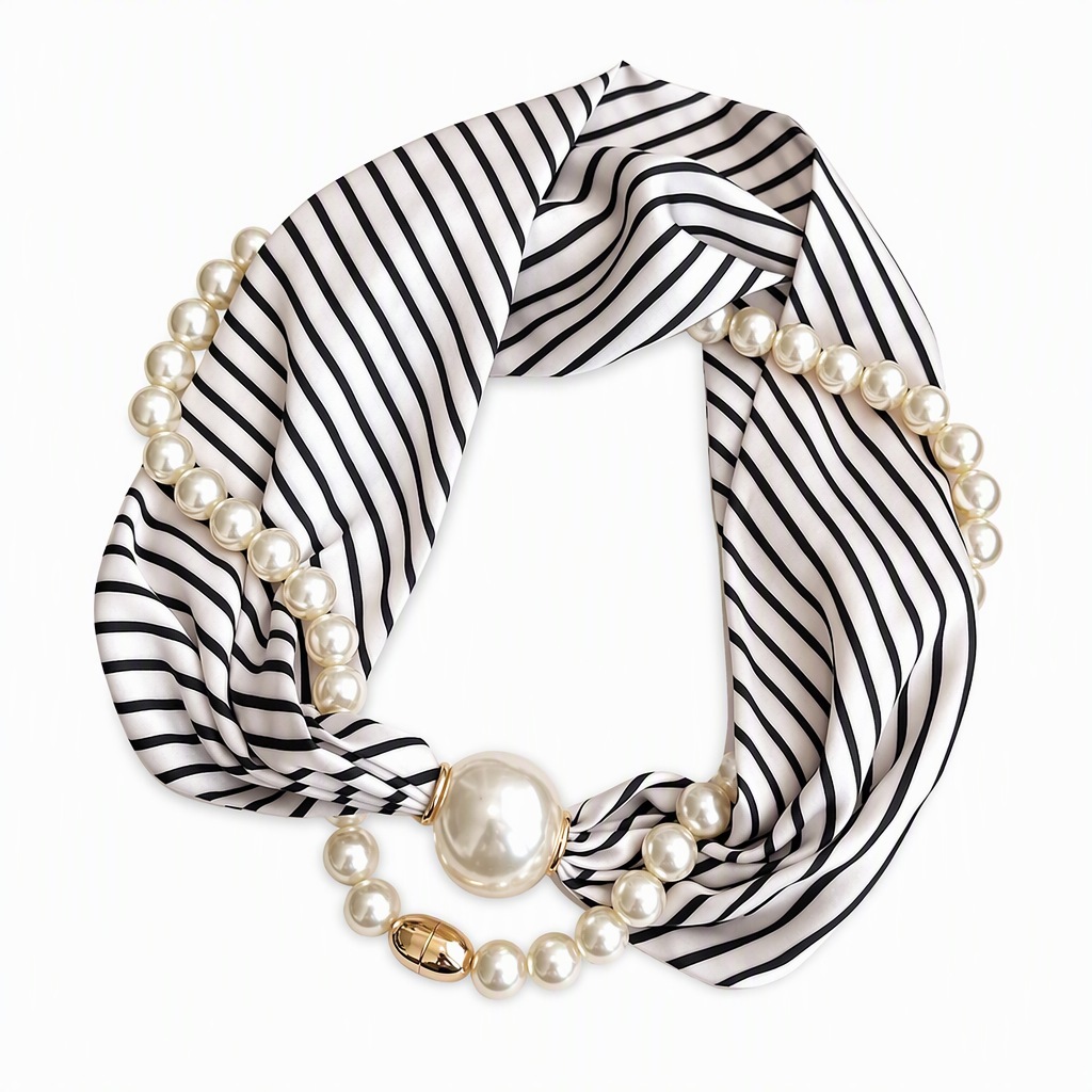 Add Timeless Elegance Instantly! Pearl Scarf Necklace
