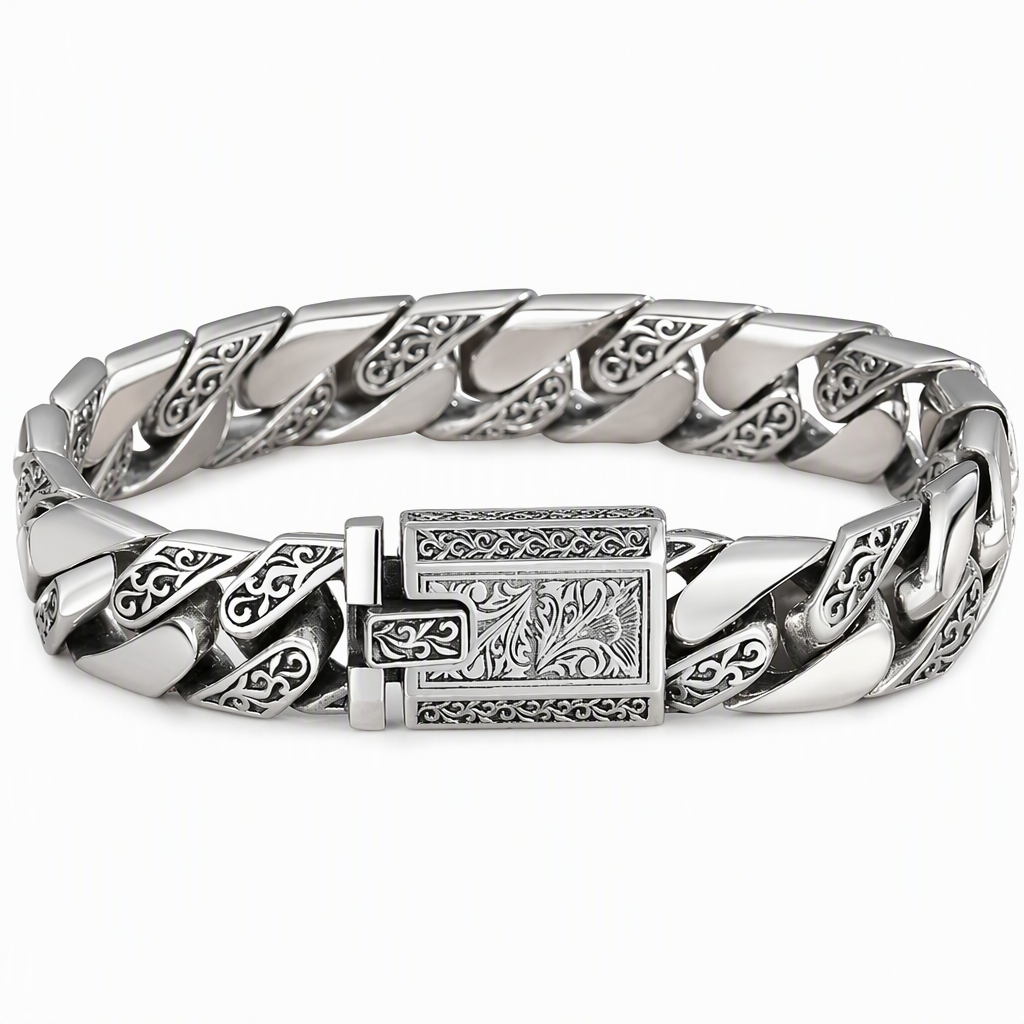 Ditch Flimsy Jewelry Instantly! Heavy Silver Plated Curb Chain Bracelet