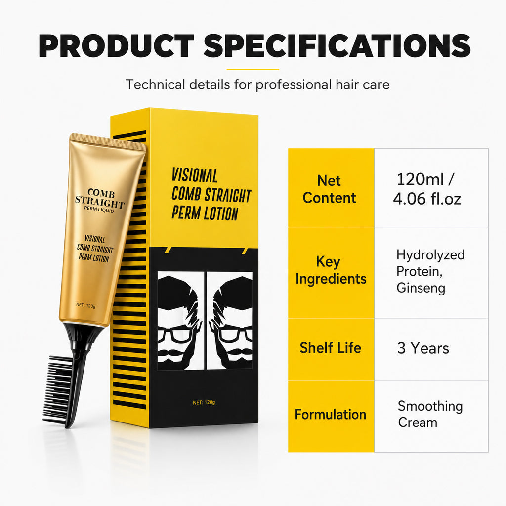Straighten Hair Instantly! Protein Styling Cream with Comb