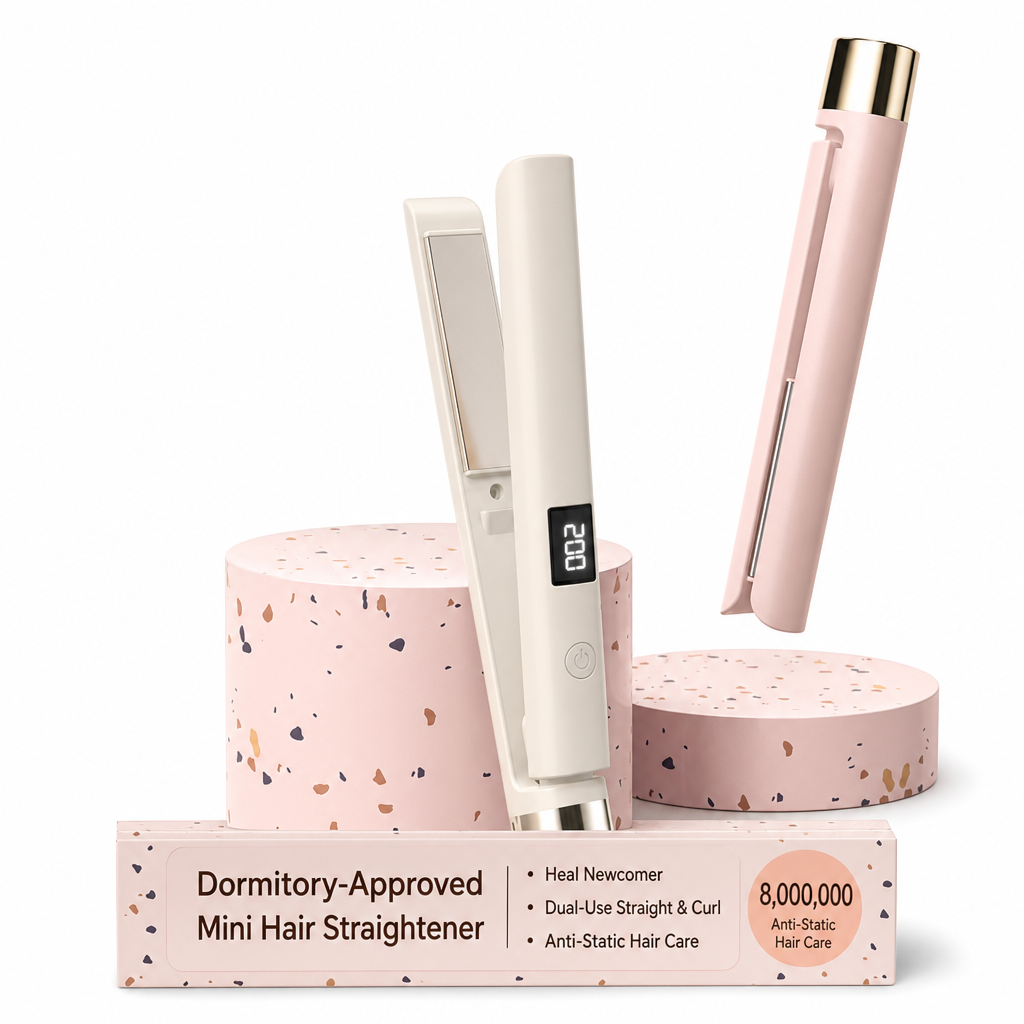 Style Frizz-Free Hair Instantly! Mini Ceramic Travel Hair Straightener