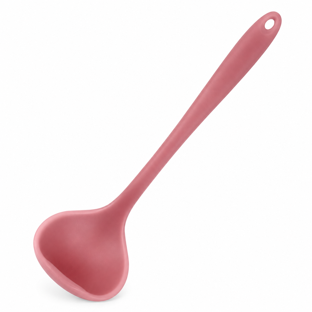 Protect Nonstick Cookware Instantly! Gentle Silicone Soup Ladle
