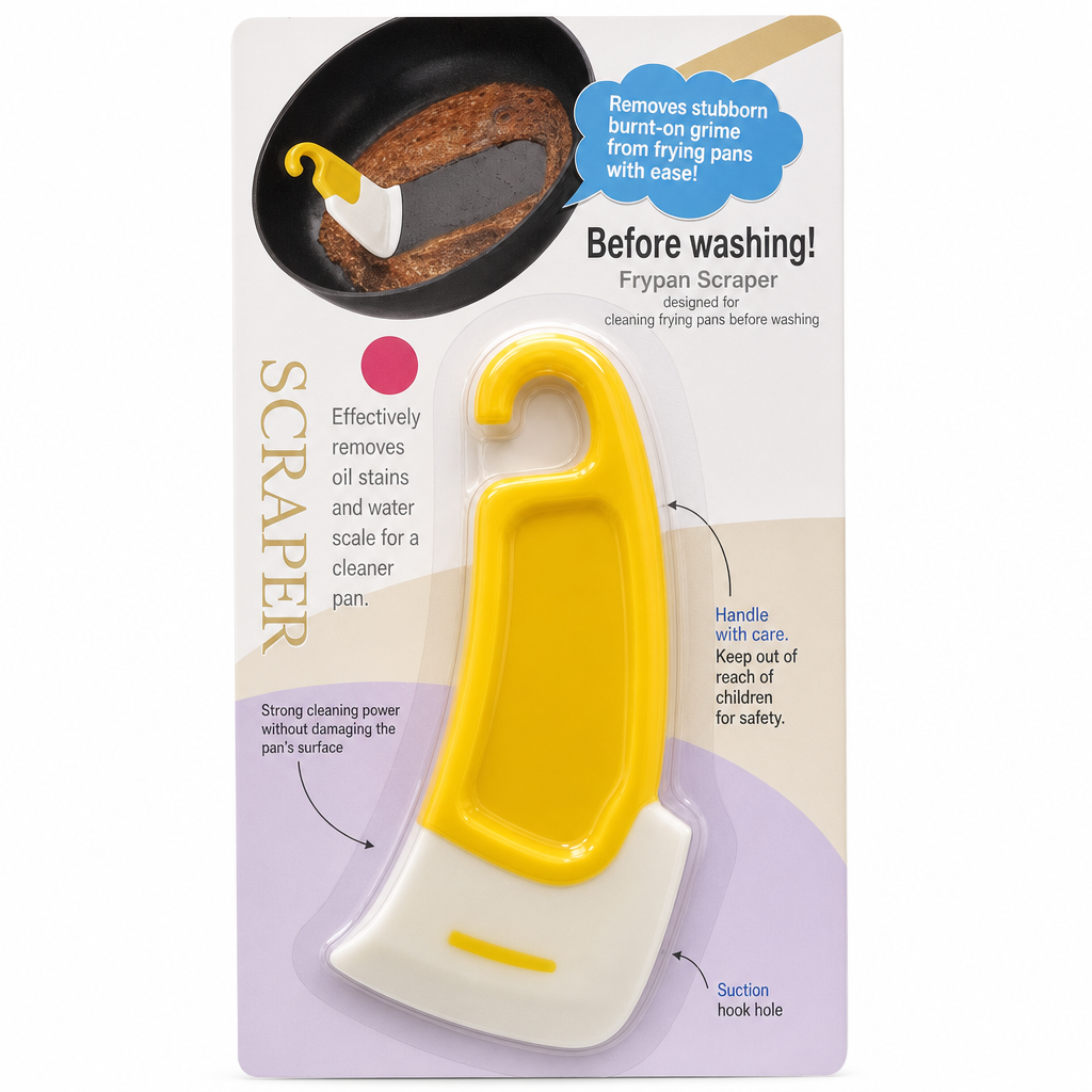 Scrape Grease Instantly! Non-Scratch Flexible Kitchen Scraper