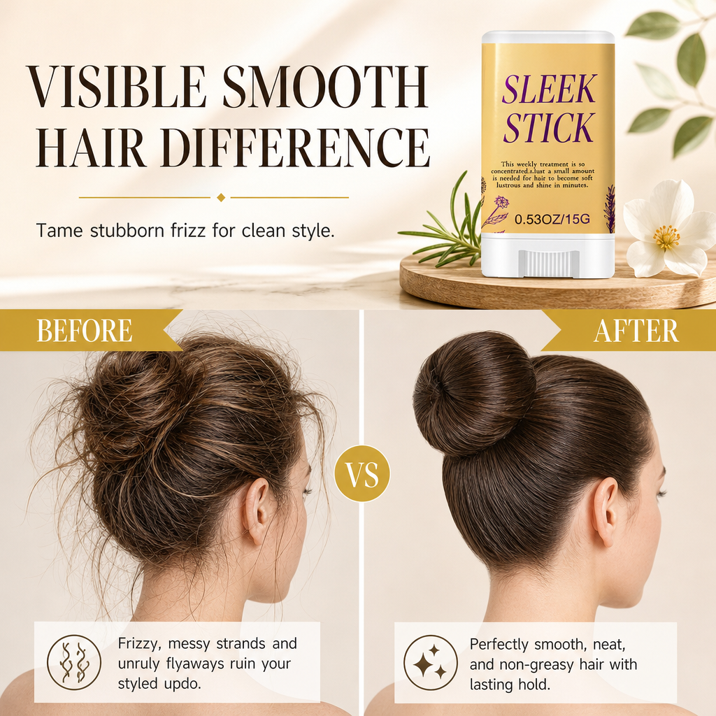 Tame Flyaways Instantly! Compact No-Residue Hair Styling Stick